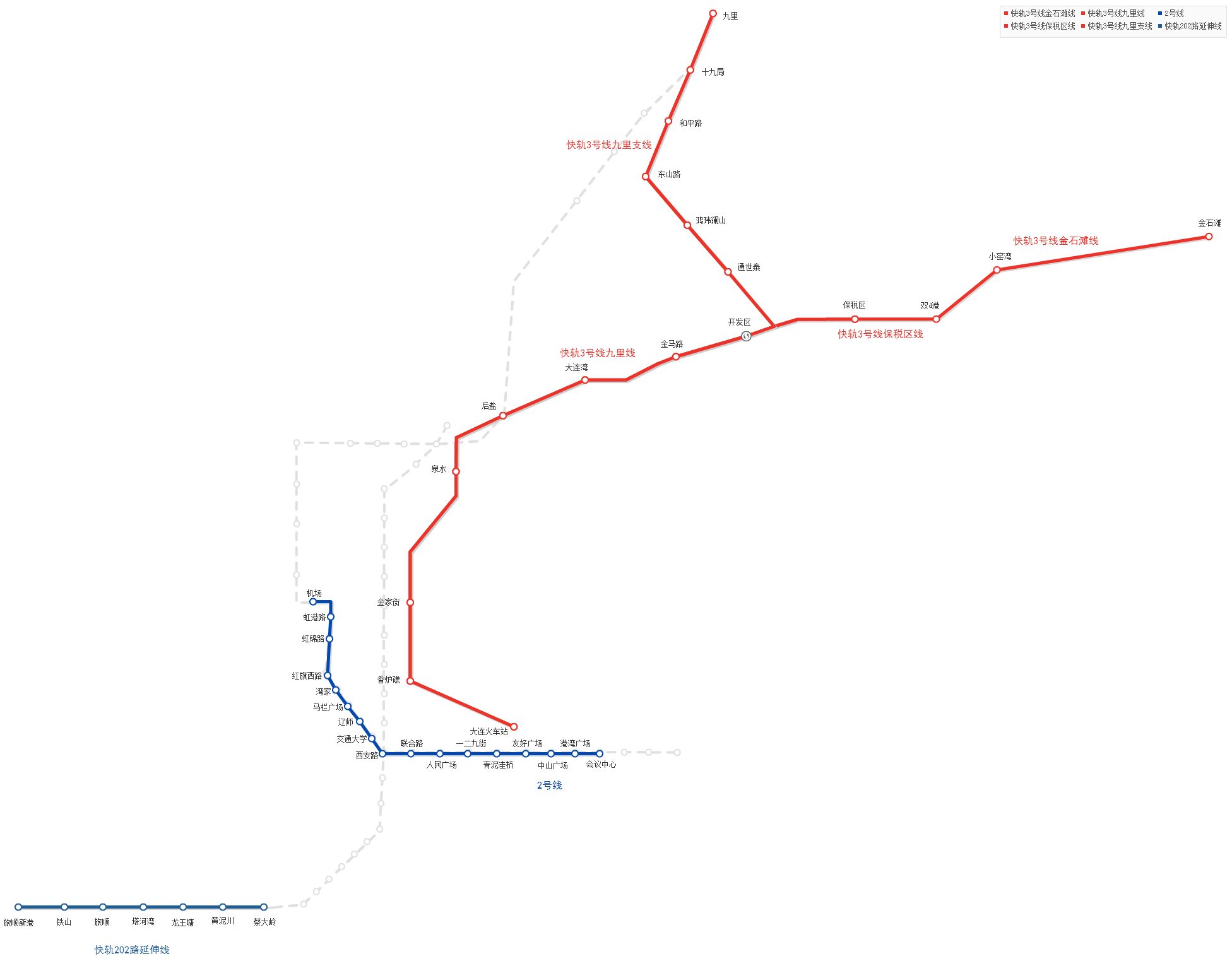 大连地铁线路图(大连地铁4线路图最新)