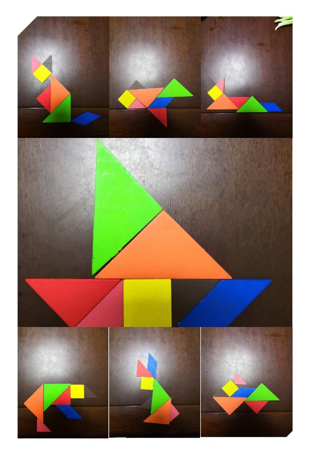 七巧板拼山君(七巧板拼图100种拼法)